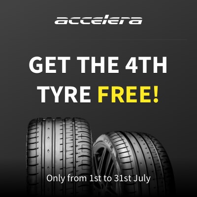 Tyre Deal Buy 3 get 4 on ACCELERA tyres